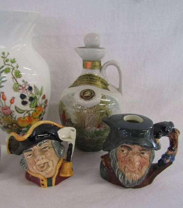 Aynsley Somerset vases and jug, Royal Doulton 'Town Crier' and 'Rip Van Winkle' miniature - Image 3 of 3