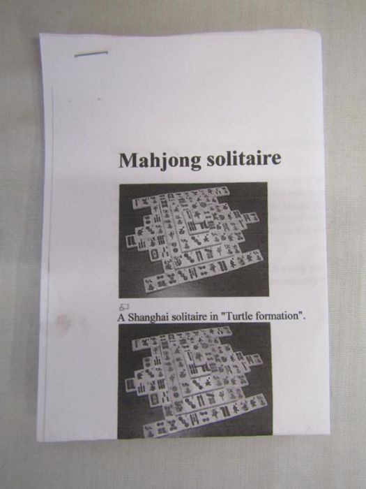 19th mahogany box containing mahjong solitaire set - Image 6 of 6