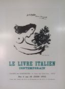 Marc Chagall plate signed lithographic print 'Le Livre Italien Contemporain' Galerie Des