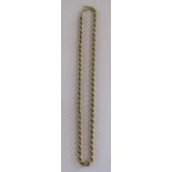 9ct gold rope twist necklace - total weight 7.95g