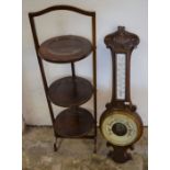 Aneroid barometer and folding cake stand