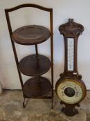 Aneroid barometer and folding cake stand