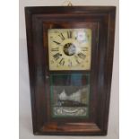 M L Gilbert America 30 hour wall clock with 2 weight movement striking a gong