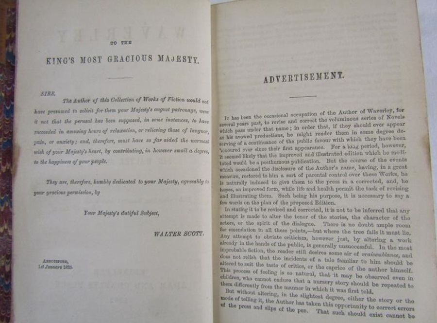 Leather bound Scott's Novels 1-25 'Waverley or 'tis 60 years since' by Sir Walter Scott and - Image 8 of 8