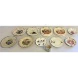 Selection of children's tableware including two Carlton Ware 'At the Seaside' baby plate, Lord