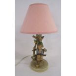 Goebel Hummel figural table lamp depicting a boy in an apple tree with a bird - marked 230 to base