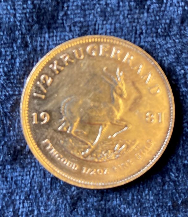 1981 half Krugerrand gold coin - Image 2 of 2