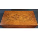 19th mahogany box containing mahjong solitaire set