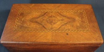 19th mahogany box containing mahjong solitaire set