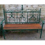 Wrought iron garden bench L153cm