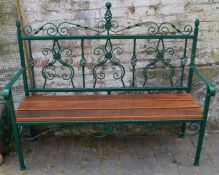 Wrought iron garden bench L153cm