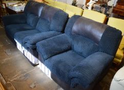 DFS electric recliner sofa (missing electric lead) & an electric recliner chair