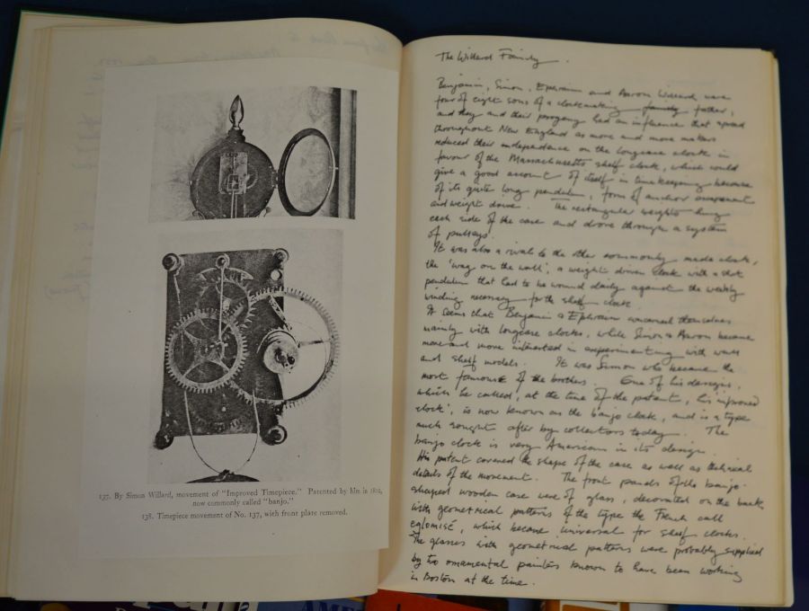 Large number of clock & clock repair books, auction catalogues & a hand written study of American - Image 3 of 3