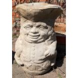 Large concrete Toby jug planter