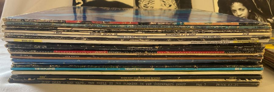 A collection of approximately 42 LP records, including GBH, State of Mind, Stiff little fingers, - Image 3 of 9