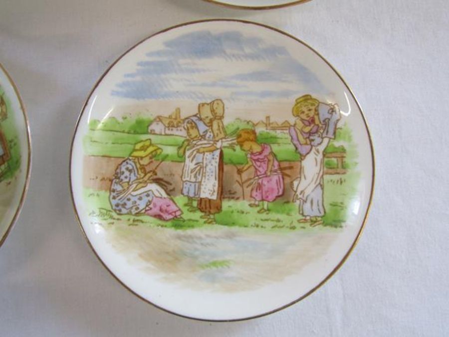 Unmarked tea set with farming children Kate Greenaway design and Royal Doulton 'Bunnykins' breakfast - Image 5 of 5