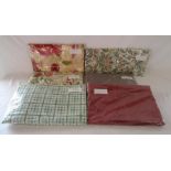Curtains includes pairs and single also pieces of fabric