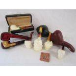 Unused meerschaum pipes