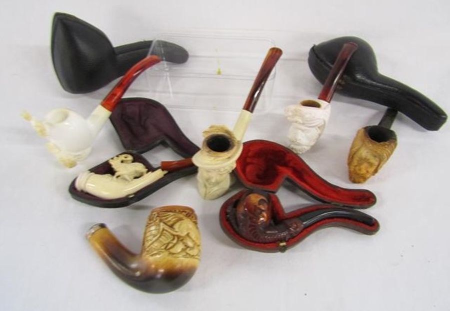 Collection of meerschaum pipes