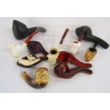 Collection of meerschaum pipes