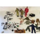 2 Action men figures, Six Million Dollar Man and one other other figure, selection of Action Man