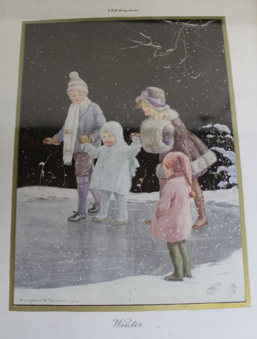 Collection of Margaret Tarrant framed prints including "Winter", "Love Amongst the Snows" & "Elfin - Image 2 of 4