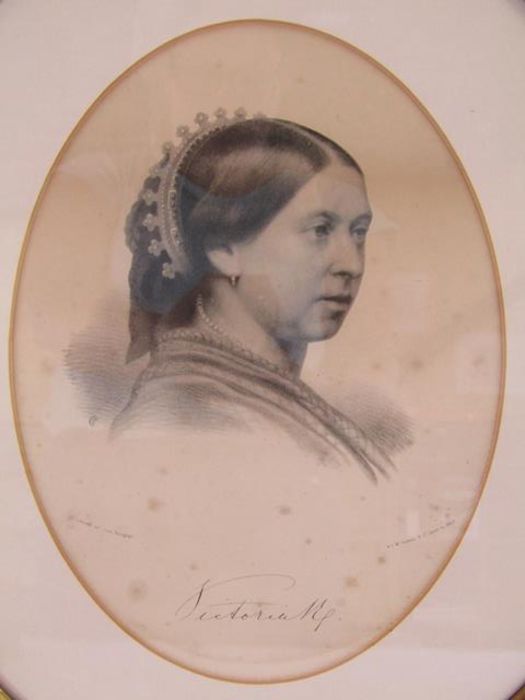 Gilded oval framed print of Queen Victoria - C. Schacher from photograph, W.H.M McFarlane, 19 St - Image 5 of 9