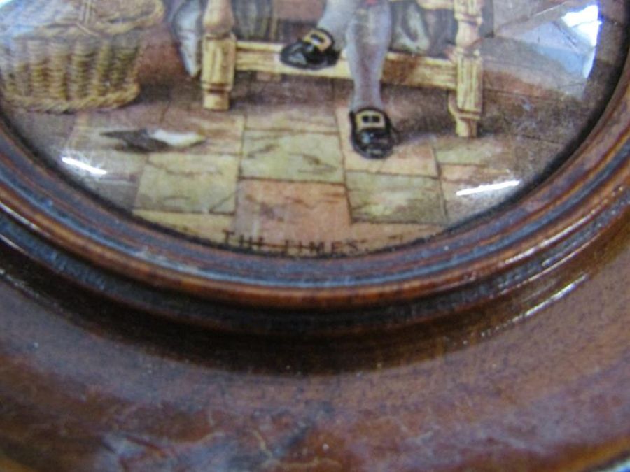 2 mounted pot lids 'A letter from the Diggings' and 'The Times' also 2 framed Thomas Stevens of - Image 5 of 9