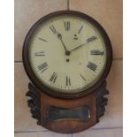 19th century drop dial wall clock for restoration