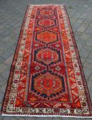 Large red vintage Persian Heriz runner (Norther Iran)3.78cm by 110cm