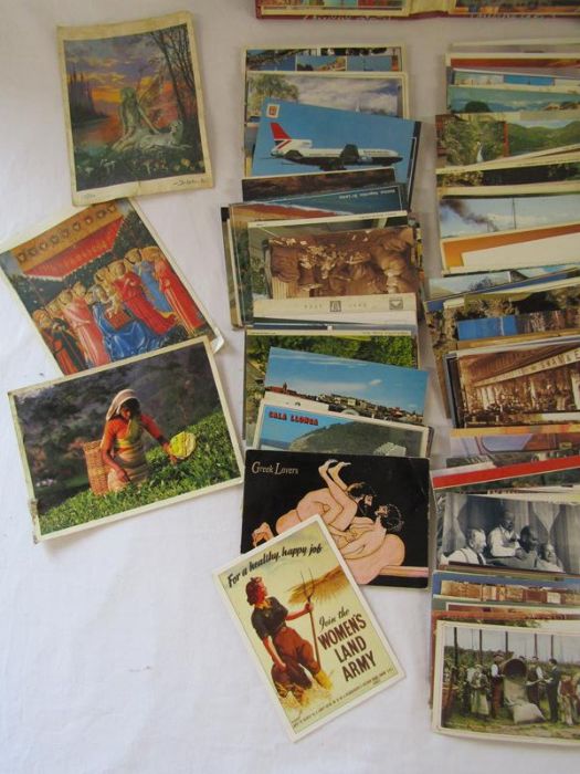 Collection of postcards some written, also Pratts oil map and 2 other maps - Image 2 of 14