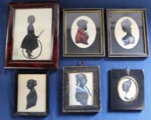 6 Victorian & later framed silhouettes