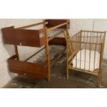 Child's retro folding bunk bed and cot
