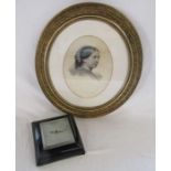 Gilded oval framed print of Queen Victoria - C. Schacher from photograph, W.H.M McFarlane, 19 St