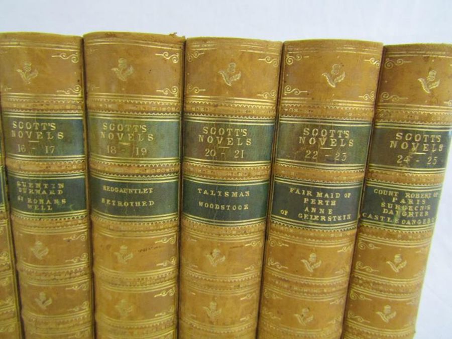 Leather bound Scott's Novels 1-25 'Waverley or 'tis 60 years since' by Sir Walter Scott and - Image 5 of 8