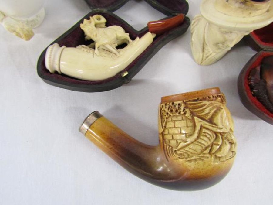 Collection of meerschaum pipes - Image 3 of 4