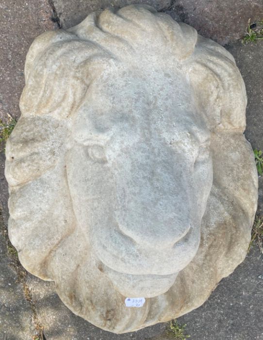 Concrete lion mask