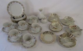 Tirschenreuth Gruppe Germany tea set with matching vase and candle holder also vintage Bavaria