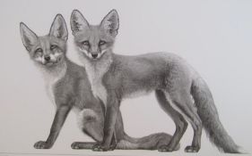 Gary Hodges limited edition print 532/1100 'Little Foxes' pencil signed - approx.