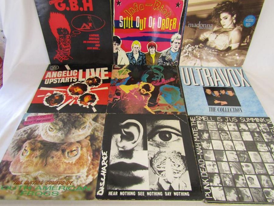 A collection of approximately 42 LP records, including GBH, State of Mind, Stiff little fingers, - Image 9 of 9