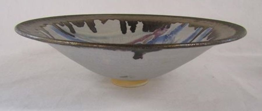West German Vase 242-22, studio pottery bowl approx. 27cm dia (slight chip) and 2 Wedgwood Barlaston - Image 4 of 7