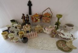 Selection of ceramics, includes Cottage Ware, commemorative ware etc