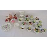 Royal Doulton miniature ladies - Southern Belle, Dinky Do, Rebecca, Top O' the Hill also Minton
