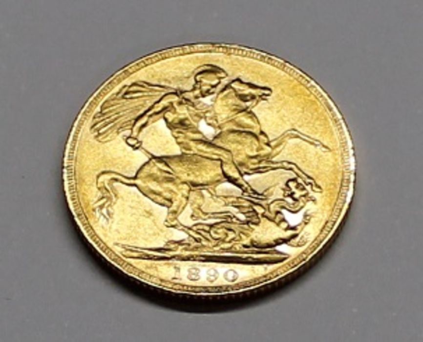 Victorian gold full sovereign 1890 - Image 2 of 2