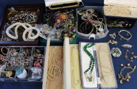 Large selection of costume jewellery