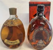 2 bottles of The Original Dimple whisky, one with box