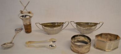 2 silver napkin rings including 1 x E J Trevitt & Sons Ltd Birmingham 1913 and 1 x Chester 1930