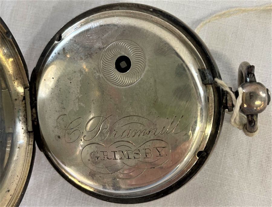 Charles Harris London 1879, Grimsby silver pocket watch - Image 3 of 7