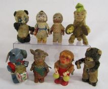 Collection of wind up toys - some with keys