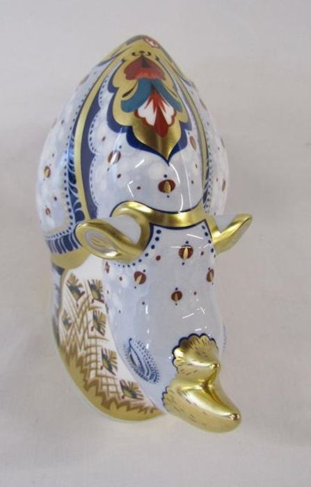 Royal Crown Derby paperweight Endangered Species White Rhino - limited edition 973/1000 - Image 5 of 6